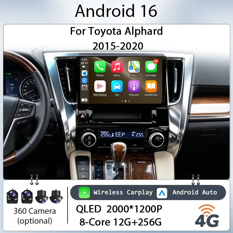 for Toyota Alphard 2015-2020 Car Stereo 10