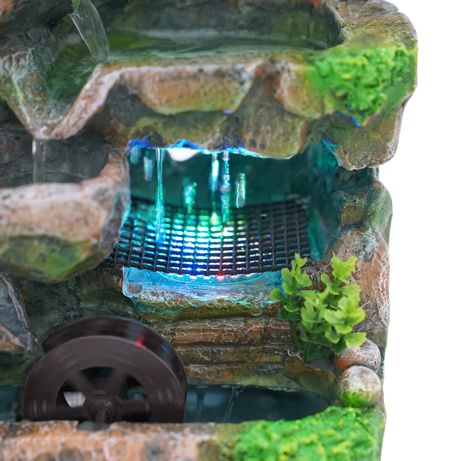 نوافير الطاولة الداخلية نافورة الشلال مع ضوء LED الاسترخاء زن التأمل ديكور لغرفة نوم المكتب المنزلي