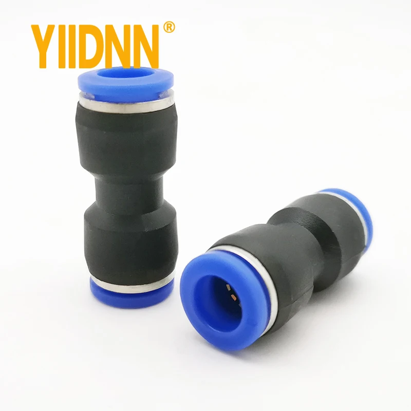 PU 공압 피팅 I 타입 양방향 직선 커넥터, 4mm, 6mm, 8mm, 10mm, 12mm 튜브