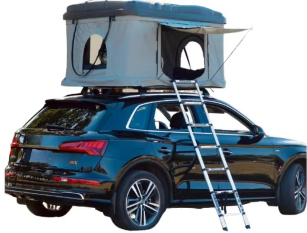 Large Durable Hard Shell Roof Top Tent for Vehicles Convenient Camping with Aluminum Pole Oxford Fabric Car Rooftop Tent