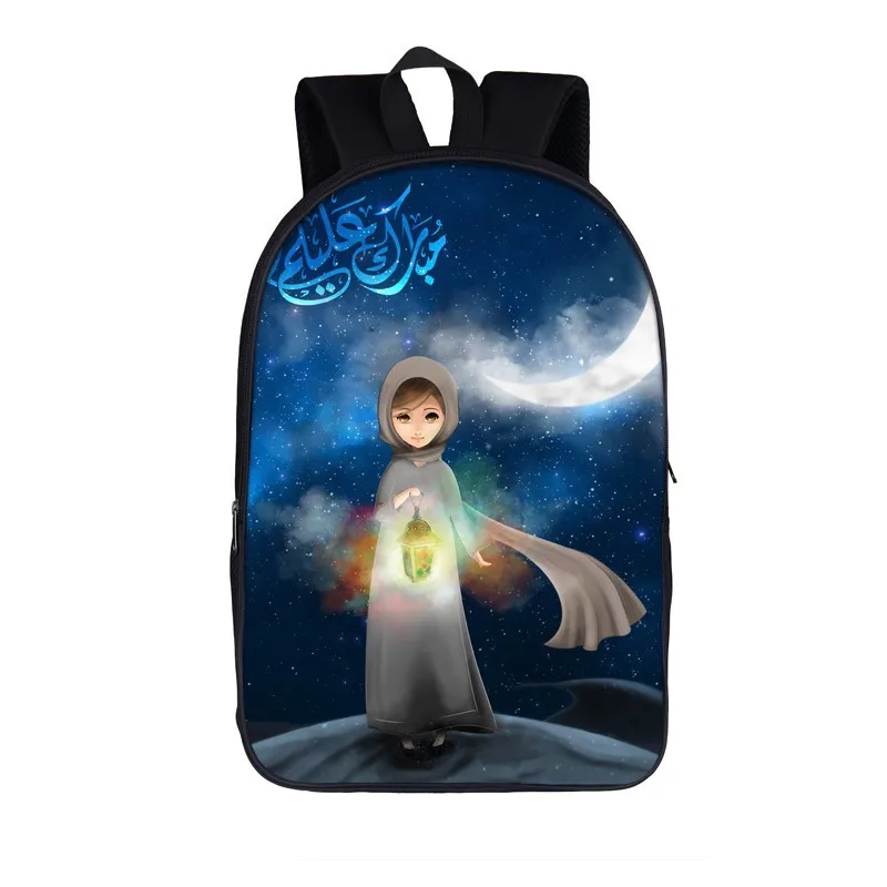 Pretty Muslim Islamic Girl Print Casual Backpack Women Men Travel Rucksacks Girls Boys Children School Bags Storage Backpack