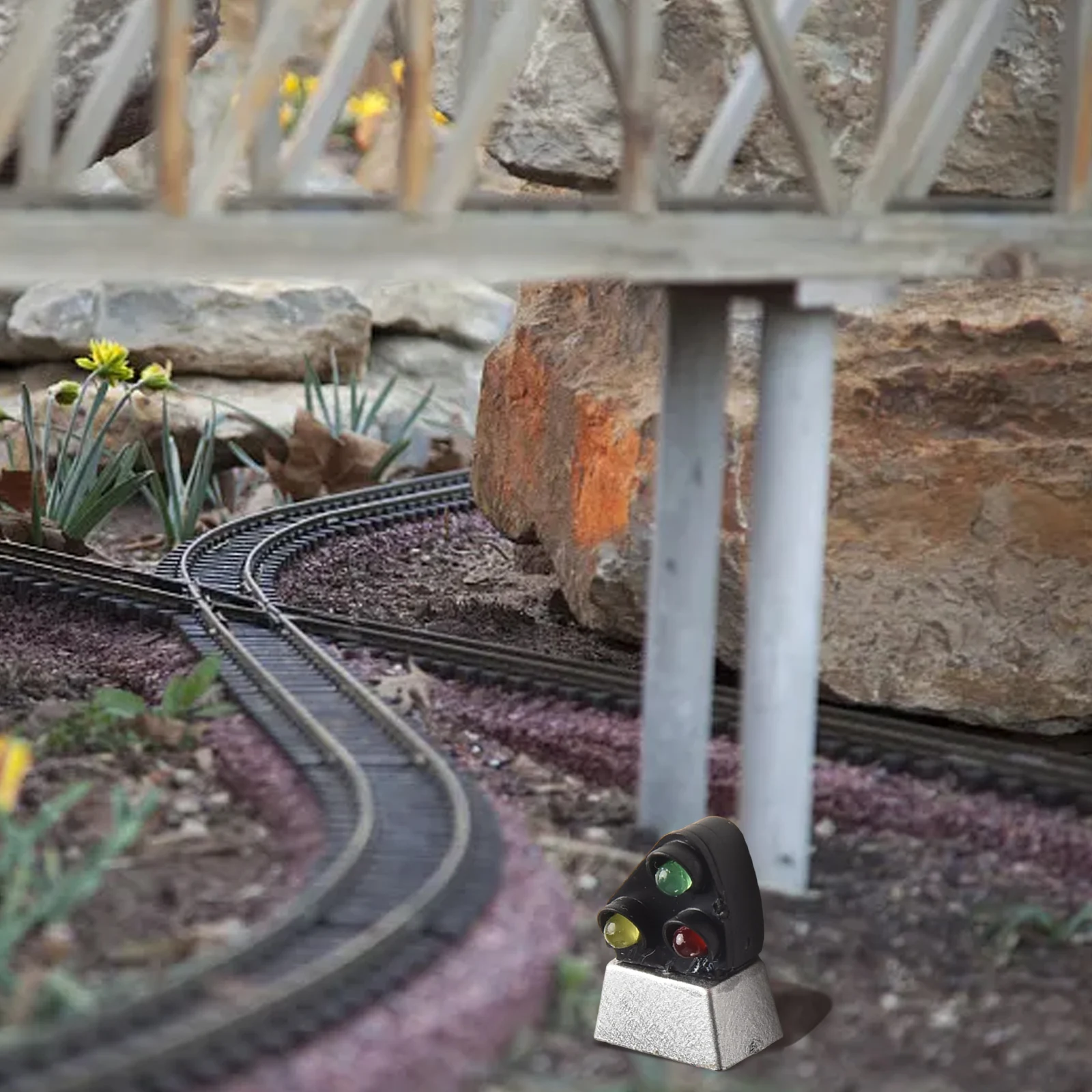Reliable Model Railroad & Train Block Signal Dwarf Signal Ground Signal 3 Lights Set of 4pcs for Complete Layout