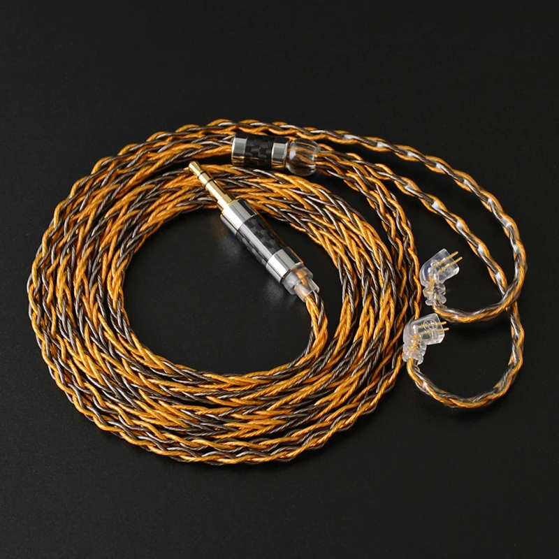 NICEHCK 8 Core Silver Plated and Copper Mixed Earphone Cable 3.5/2.5/4.4mm MMCX/NX7MK3 MK4/QDC/0.78mm 2Pin For DB3 ST-10s VX