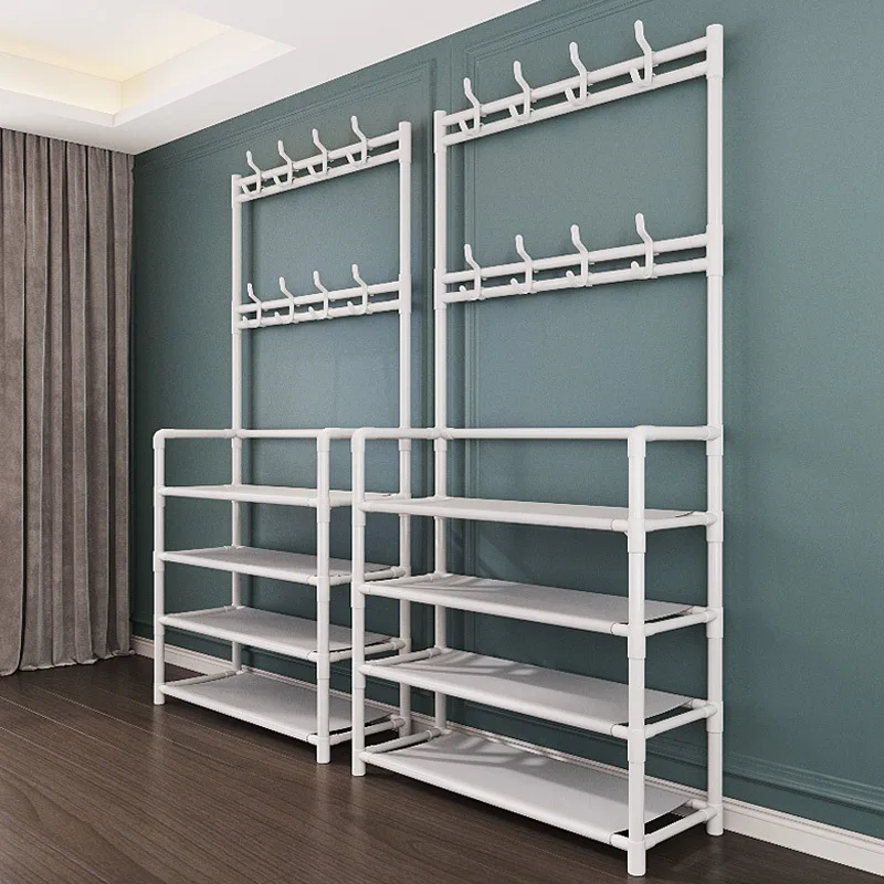 

Shoe rack household door coat rack integrated simple dormitory rental room storage artifact