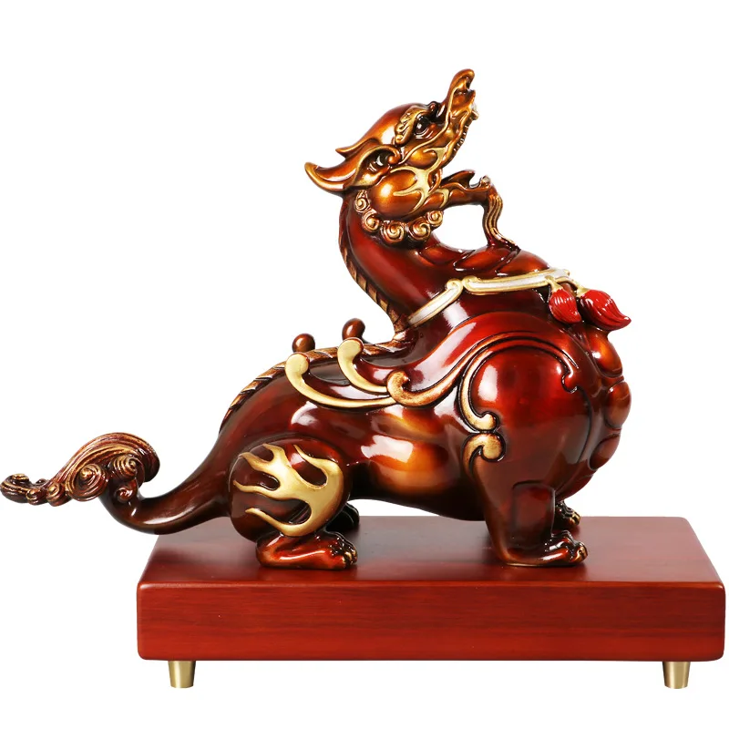 Auspicious Fox figurine, decorative wine cabinet for office entrance, office decoration, gift for moving house.
