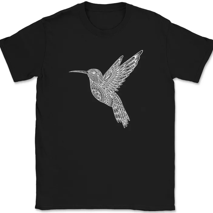 Hummingbird Mandala T-Shirt Beautiful Pattern Bird Nature Gift Text Tee Graphic T-shirts Y2K Tops New Arrival Unisex Summer