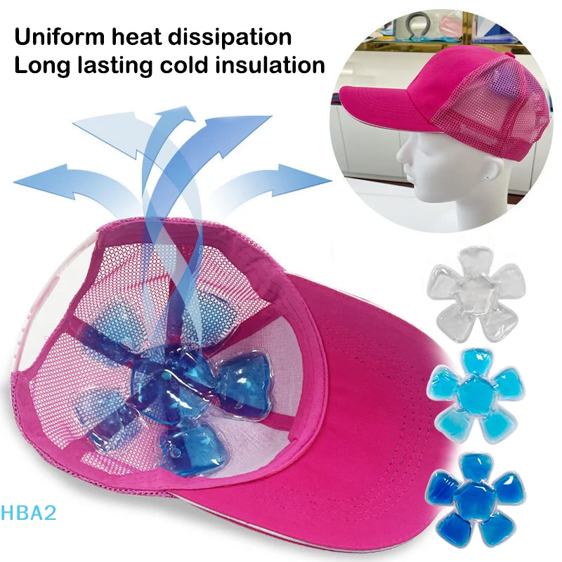 

【H】Cooling Cap Liner Mat Hot & Cold Compress PVC Gel Ice Pack Cool Riding Helmet Hat Pad Head Cool Down Cold Pack For Outdoor