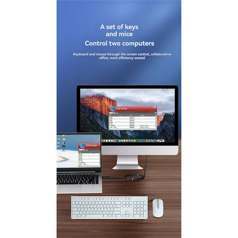 Kabel USB 2.0 + Type-C do transmisji danych PC-PC, synchronizacji plików, udostępniania klawiatury i myszy, bezpośredni transfer plików przez sieć, kabel do kopiowania.