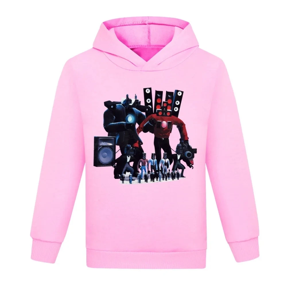 

Boys Girls Hoodies Skibidi Toilet Cartoon Pattern Autumn Outwear Children Sweatshirts for Kids Clothes T-shirt Cotton Pullovers