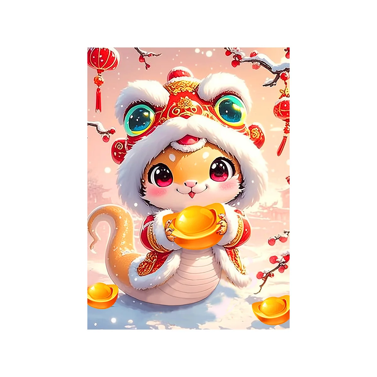 

Year of Snake 9ct 60x80cm Printed Kits Cross Stitch Embroidery DIY Chinese Style Needlework Set Home Decor Crafts