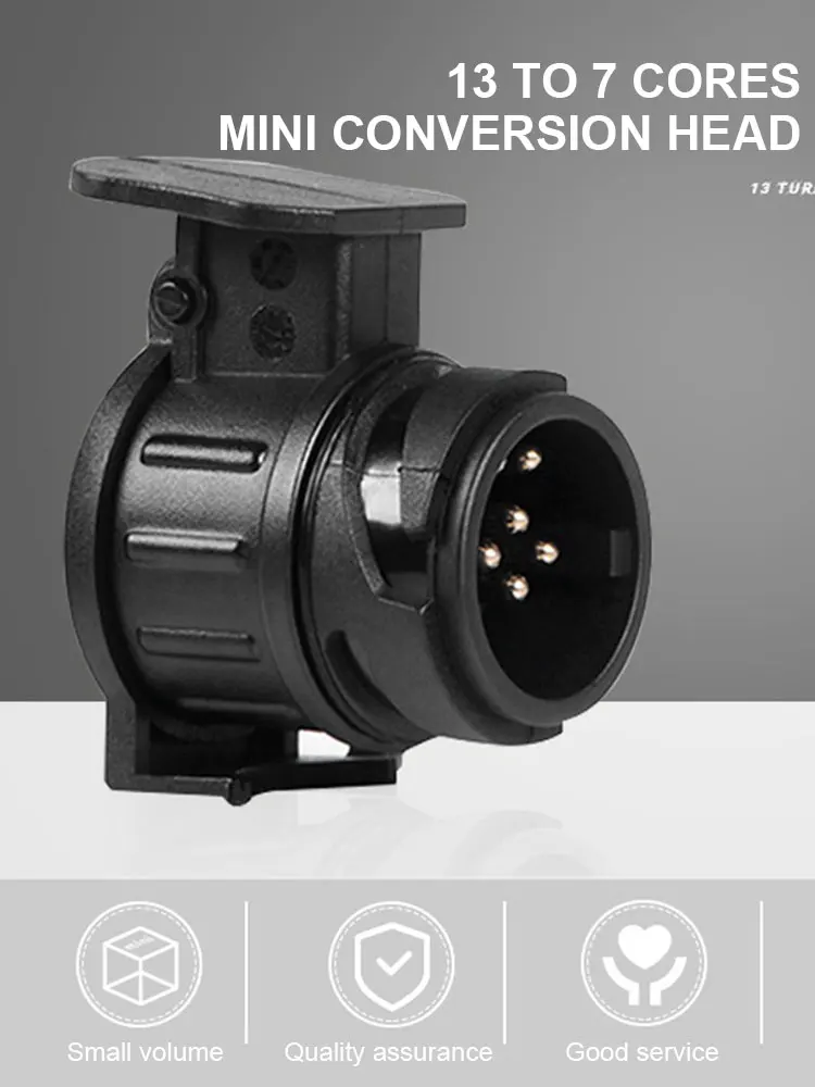 

13 To 7 Pin Mini Caravan Converter Waterproof Towing Plugs Socket 12V Trailer Connector for Towing Truck for Touring Car Trailer