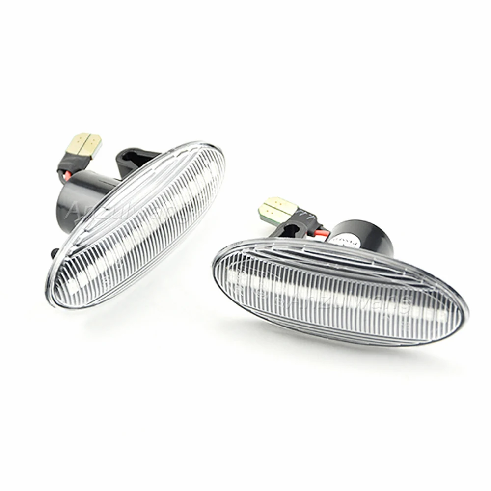 2pcs For SMART FORFOUR Renault KOLEOS Nissan X-Trail QASHQAI NP300 Dynamic LED Side Marker Turn Signal Lights lamp