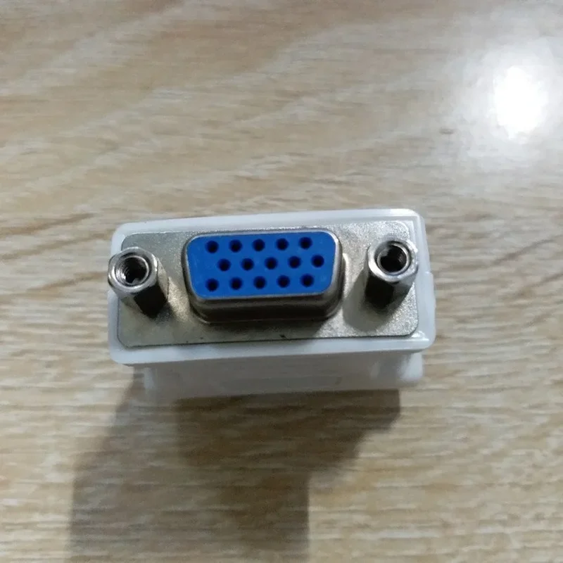 Multi-Purpose Converter Adapter, Mini Monitor de Computador, Vídeo, Plástico Branco, Durável, DVI 24 + 1 para VGA Feminino