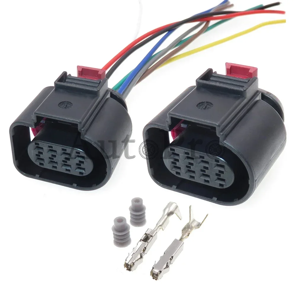 1 Set 8 Hole Auto Waterproof AC Assembly Connectors 4H0973714B Car Lane Change Auxiliary Plug Automobile Wire Harness Socket