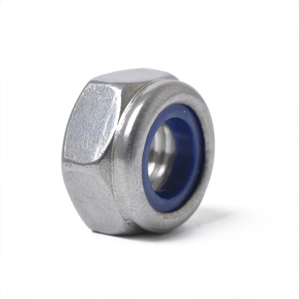 

185pcs Stainless Steel Lock Nuts Anti-Slip Hex Flange Nuts Shockproof Hardware Fasteners For Machinery Equipment