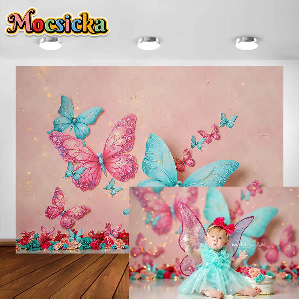 Newborn Birthday Photography Background Baby 1st Party Decoration Supplies Shower Cake Smash Princess Portrait Photo Studio Prop