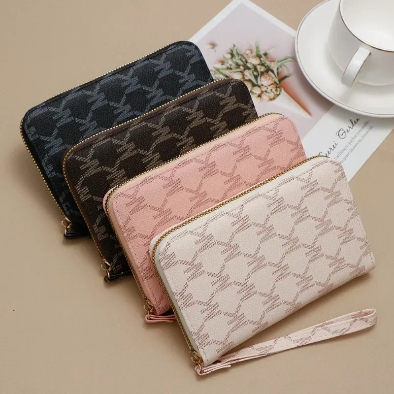 

Women's Wallet Business Commuter Large Capacity Zipper Wallet Art Lightweight Leather with Coin PurseLuxurious