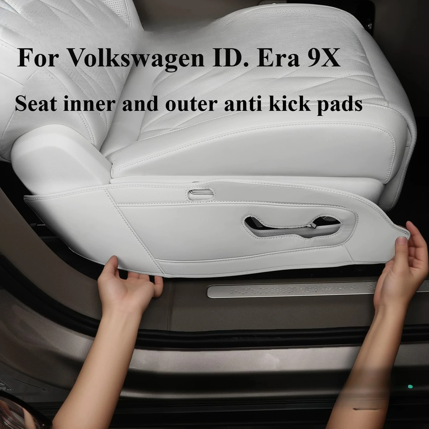 For Volkswagen ID. Era 9X First row:driver and passenger outer sides+second row:inner and outer sides - leather protective pads