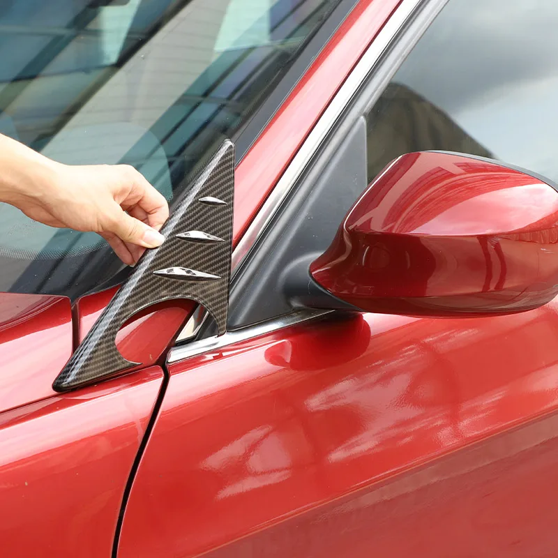 

ABS Carbon Fiber For BMW 3 Series E90 2005-2012 Rearview Mirror Side Triangle Spoiler Trim Decorative Sticker Car Accessories