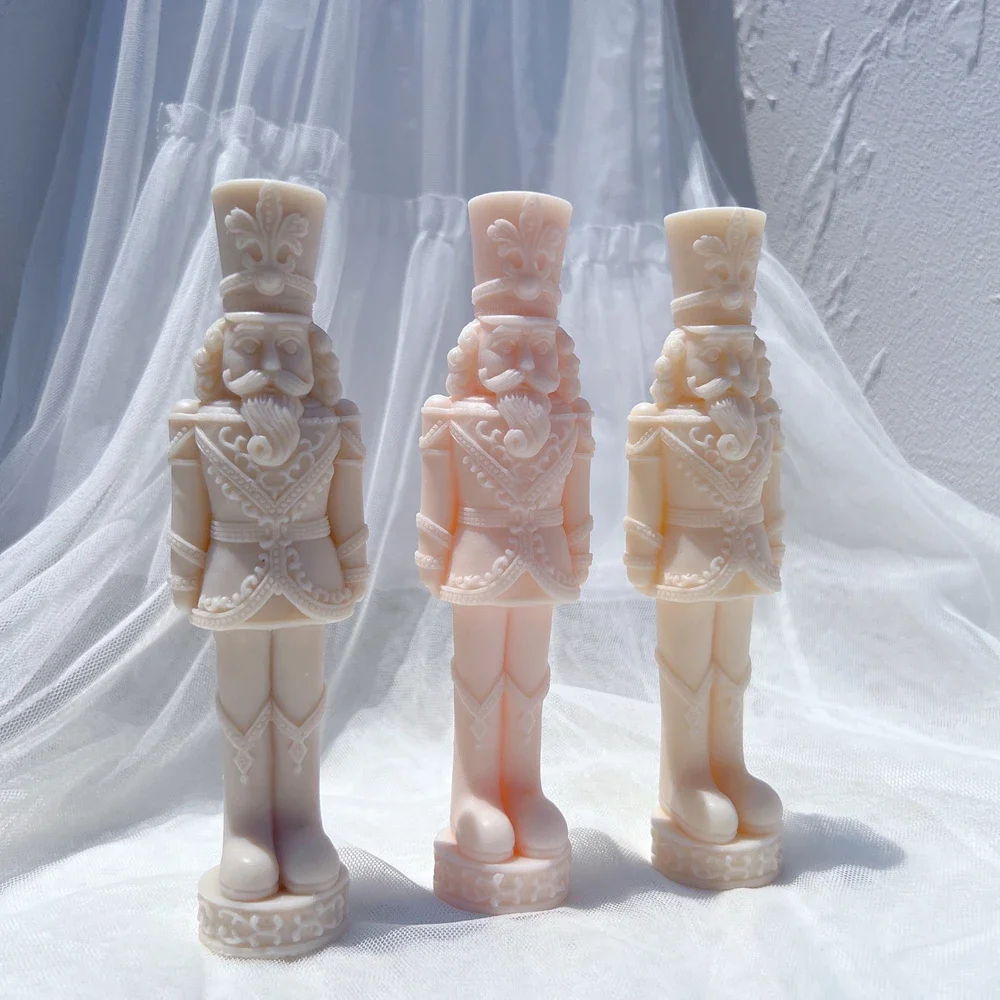 Nutcracker Silicone Candle Mold Christmas Decor Silicone Mold Dinner Soy Wax Silicone Mould Christmas Ornaments DIY Elk Tree