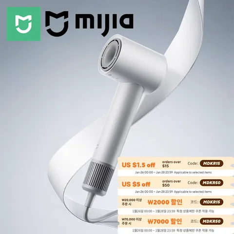 Secador de Cabelo de Alta Velocidade MIJIA H501 SE, Velocidade do Vento de 62m/s, Cuidado Capilar com Íons Negativos, 110.000 RPM, Secagem Profissional, Versão CN 220V