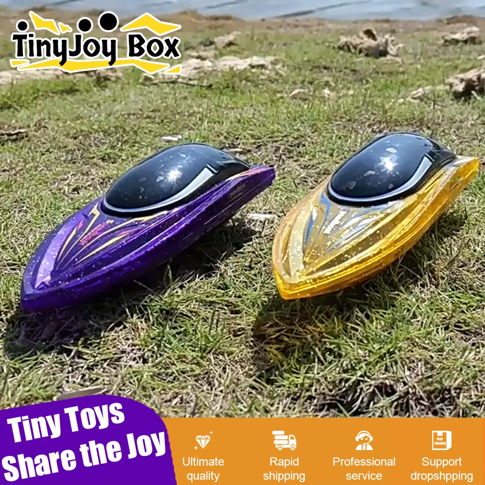 

JJRC 2.4G Remote Control Boat with Light Children's High Speed Speedboat Racing Fast Ship Electric Outdoor Toys for Kids Gifts