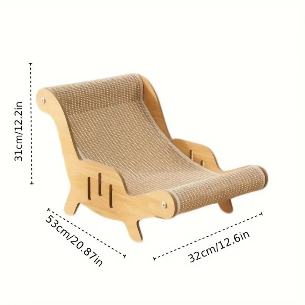 Tapis à gratter pour chat en sisal, griffoir réutilisable pour chat, lit à gratter pour chat, nid pour chat pour dormir, jouer et gratter, pour chats de petite, moyenne et grande taille