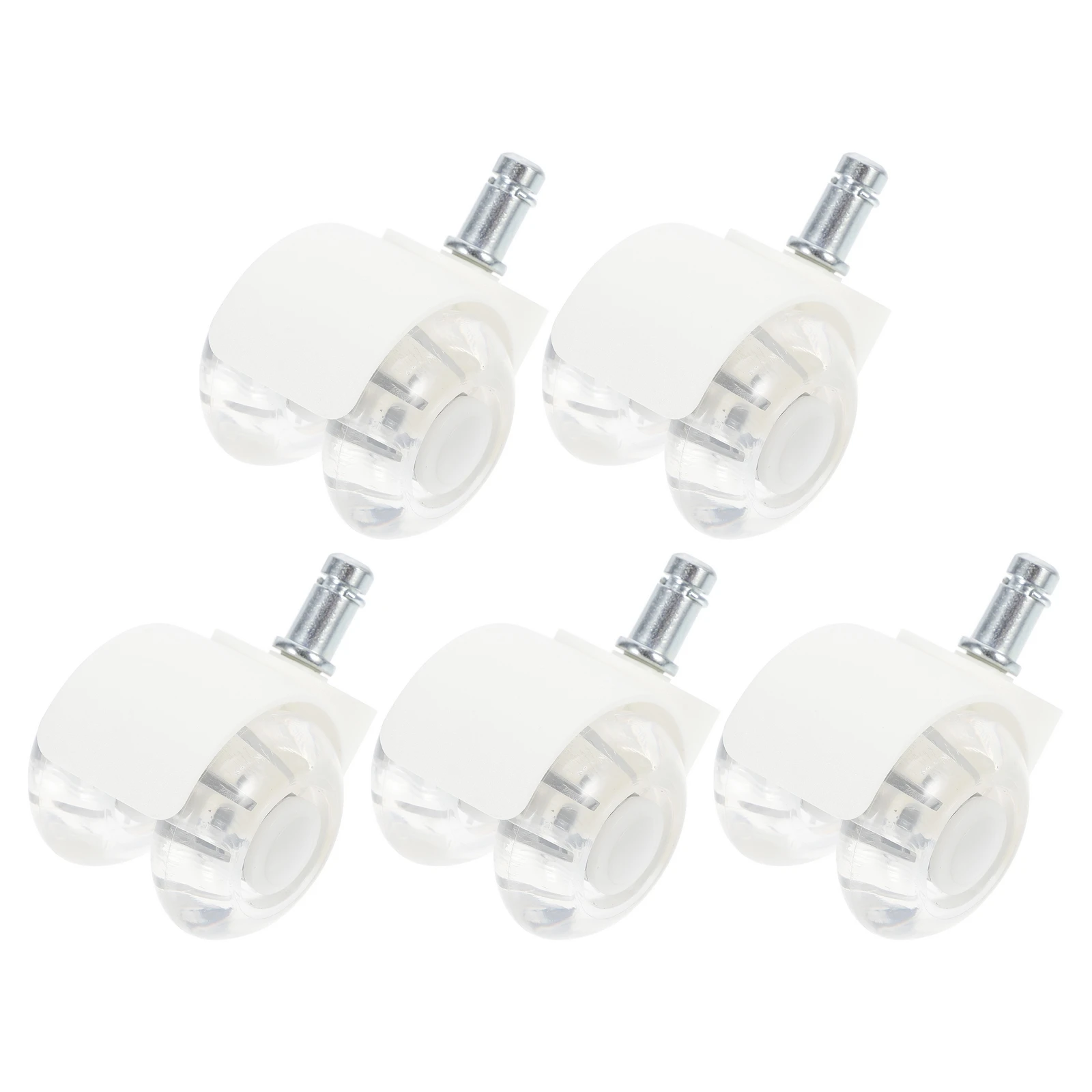 

5pcs 2 Inch PU Swivel Caster Office Chair Wheel Furniture Wheel White Cup Design Quiet Rolling Smooth Rotation Desk Replacement