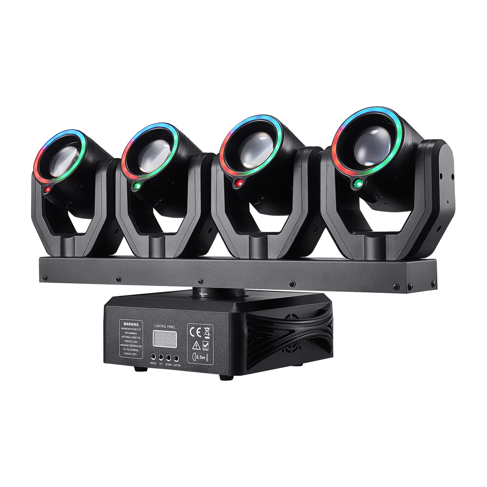 

Four Head Moving Head DJ lights Full Color DMX512 Disco Party Mobile Head RGBW Stage Equipment Light For Nightclub Event Wedding