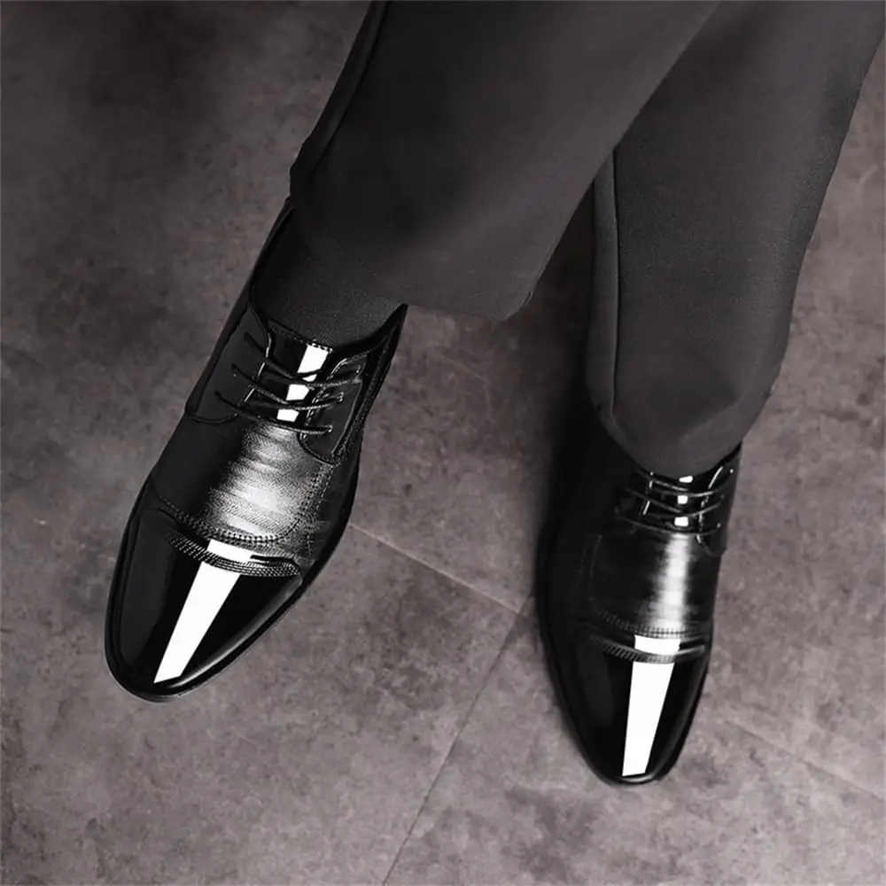Men's Dress Shoes Business Oxfords Patent Leather Dress Shoes Classic Loafers Formal Derby Shoes For Men - Image 4