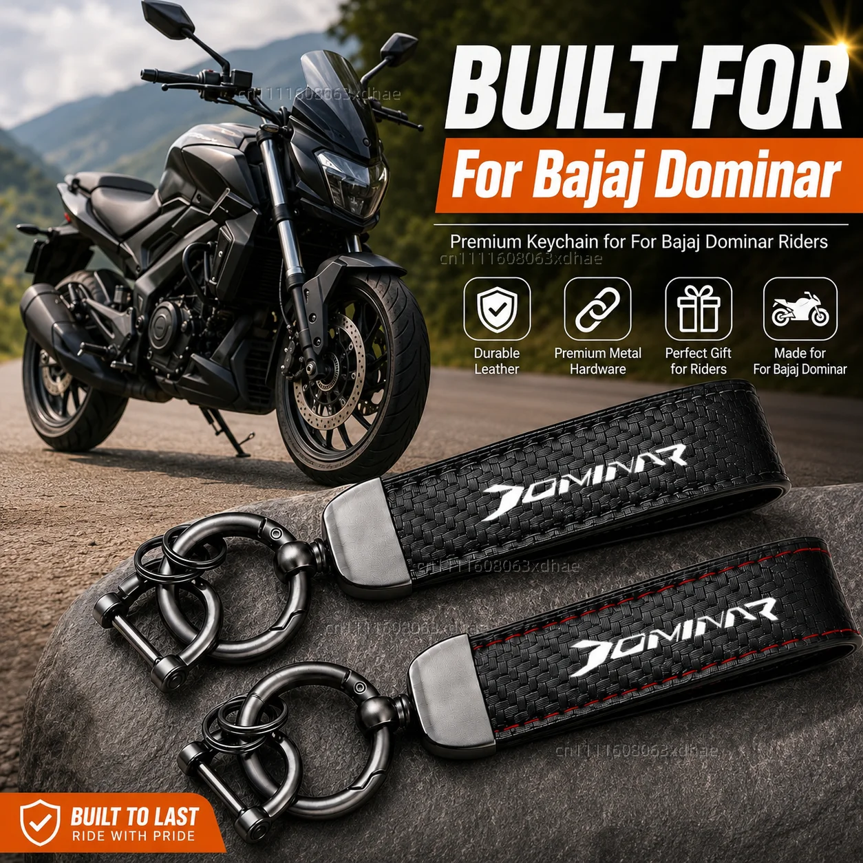 High-Grade Leather Motorcycle Keychain Holder Keyring Accessories For Bajaj Dominar 250 400 Dominar400 Dominar250