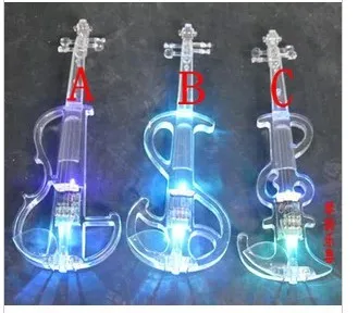 Luminous electronic violin, electronic sound violin crystal electronic violin with LED light