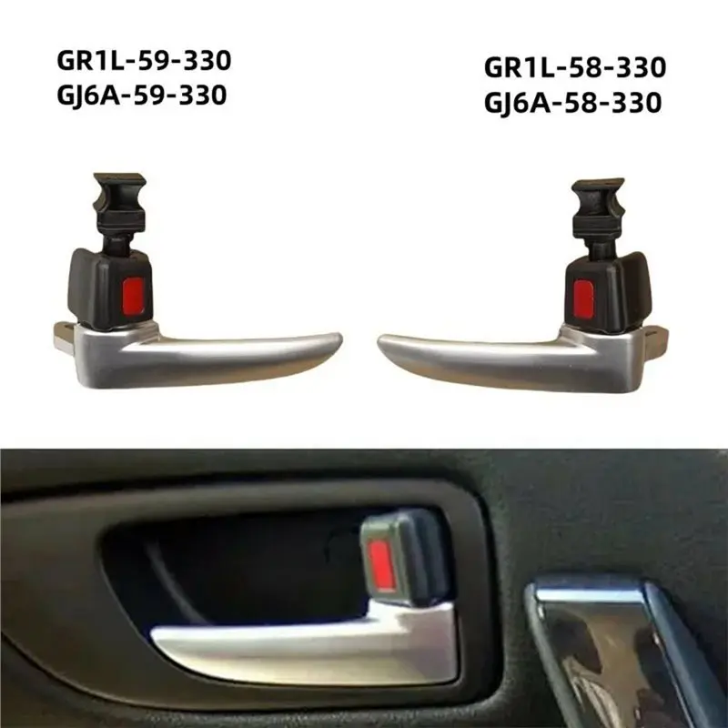 A85E-Interior Door Handle Grips For Mazda 3 BK 2004- 2008, 5 2006- 2015, 6 GG GY 2003- 2008 1Paris GJ6A-59-330 GJ6A-58-330