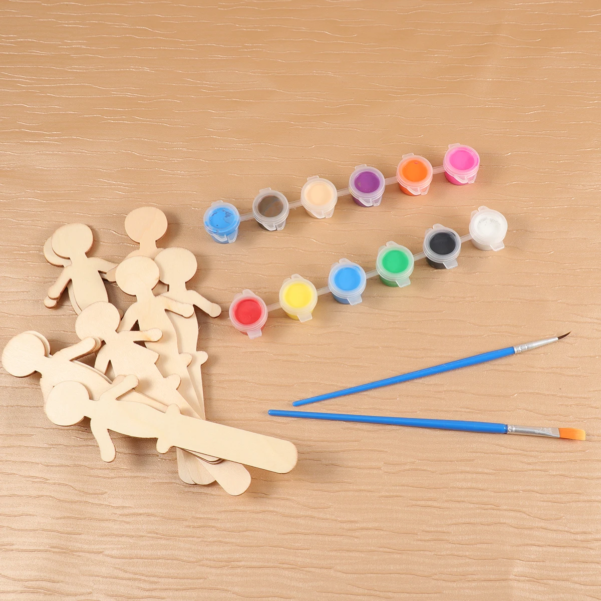 

32pcs Wooden Craft Sticks Diy Wood Cake Toppers For Ice Cream Bread Decoration Diy Cake Toppers Sticks Customizable Wooden Picks