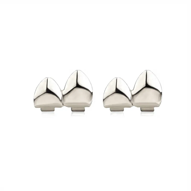 3CPS/Set Gold Silver-Plated Hip Hop Teeth For Mouth Grillz Caps Top&Bottom Grill Set vampire teeth for Halloween Party Sets