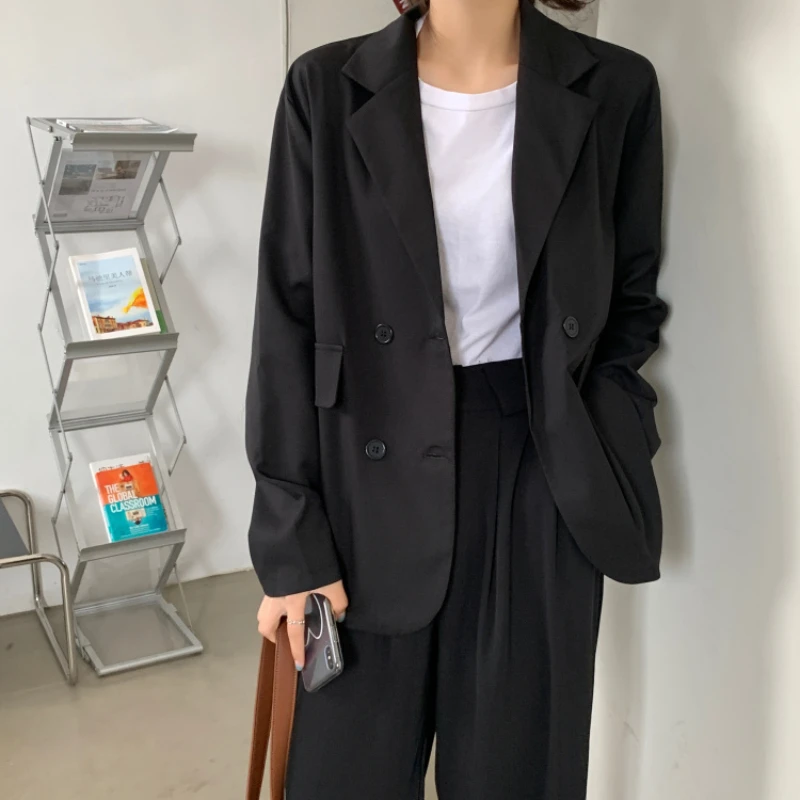 Women Blazer 2023 Autumn and Winter New Solid Color Long Sleeve Blazer Female Loose Versatile Jacket Office Blazers for Women