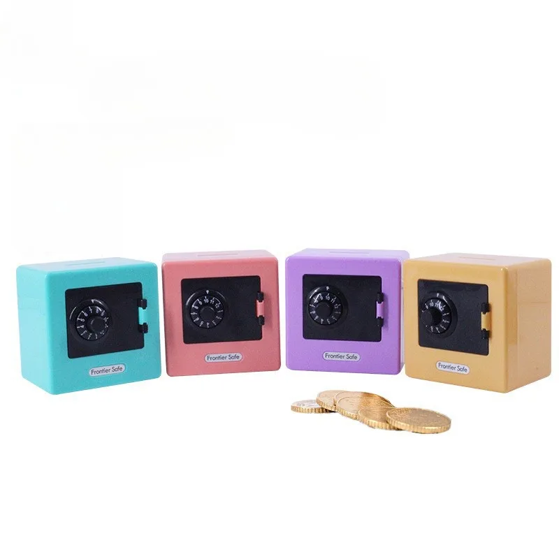 Creative Mini Safe Deposit Box coin Plastic Piggy Bank children's Toy Combination Lock Money Coin Saving Storage Box Safe Case