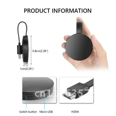 1080P Wireless WiFi Display Dongle TV Stick Video Adapter Airplay DLNA Screen Mirroring Share for iPhone iOS Android Phone to TV