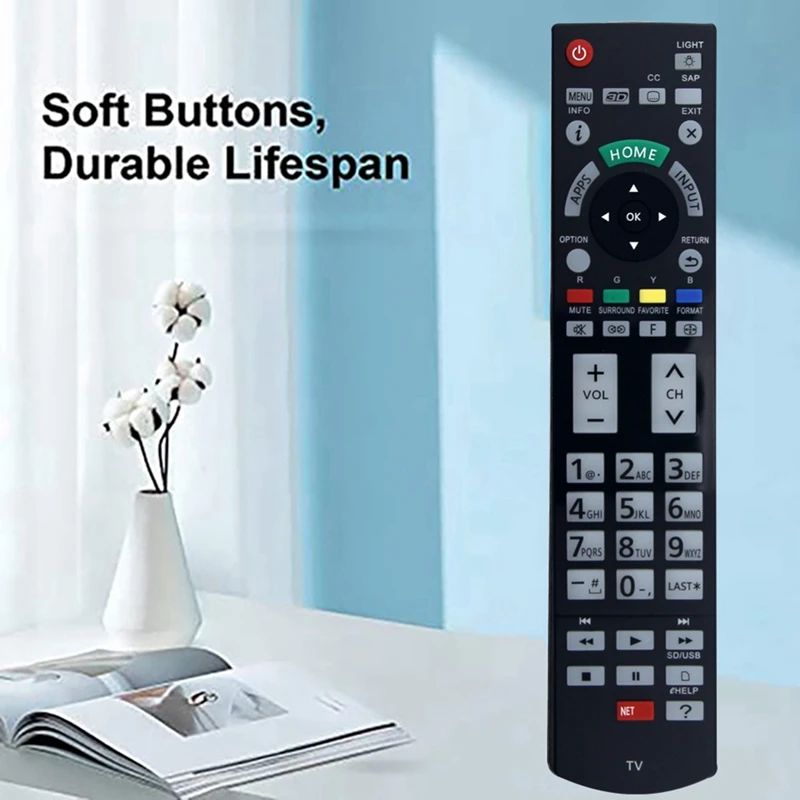 Заменено N2QAYB 000862   Пульт дистанционного управления для телевизора Panasonic TC-P55VT60 TC-P60VT60 TC-P65VT60 TC55DT50 TCL42ET5 TCL47DT50 TCL47ET5