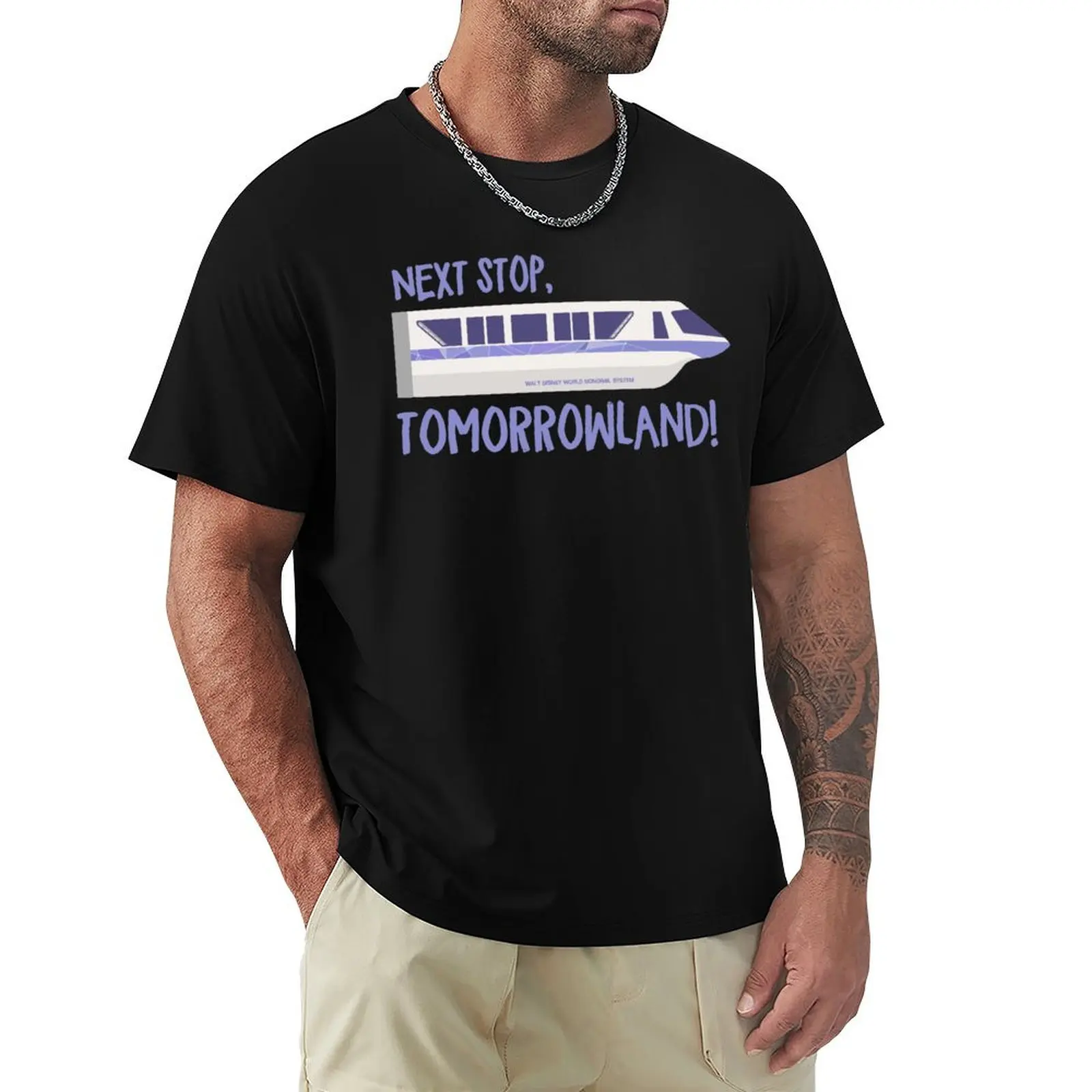 Próxima Parada: Tomorrowland! Camiseta Informal Suave de Manga Corta de Algodón