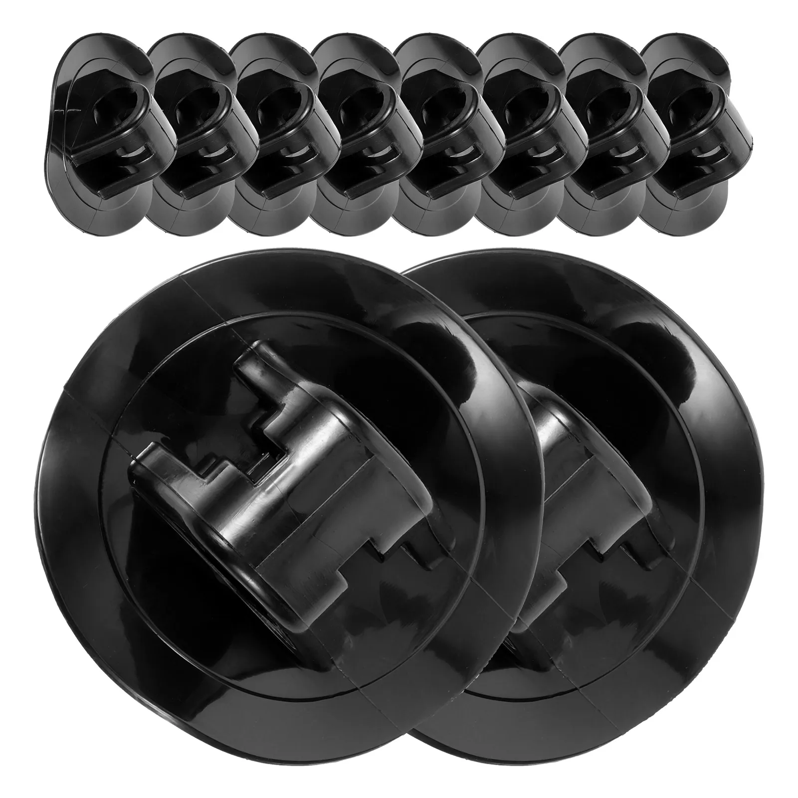 

10PCS PVC Buckles for Kayak Rope Buckle Kayak Canoe Boat Accessories Black Bungee Cord Durable Easy Install Remove