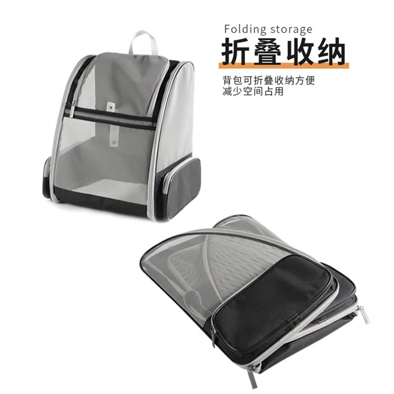 Mochila transportadora para gatos transpirable y plegable portátil - imagen 4