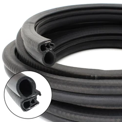 10 Feet Car Rubber Seal Strip Door Trim Weatherstrip EPDM Sealing with Side PVC Bulb Dustproof Noise Insulation Auto Accessories