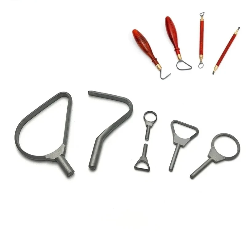 

Pottery Clay Sculpture Tool Cutter Head DIY Tungsten Steel Repair Billet Carving Texture Modeling Hard Alloy Toroidal Tool Head