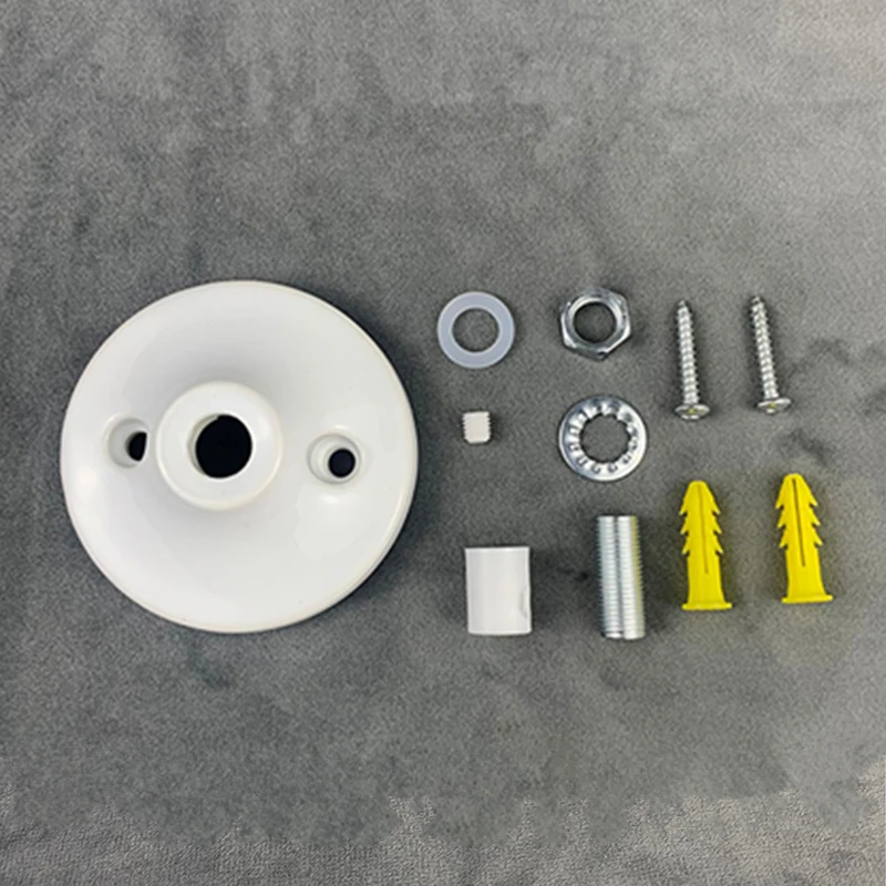 Chandelier Ceramic Ceiling Plate Surface Mounted Ceiling Fixed Round Chassis Lighting DIY Color Ceramic lamp Accessories