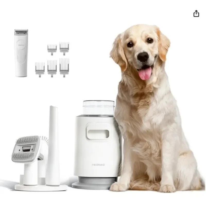 5 In 1 Pet Hair Vacuum Cleaner Portable Dog Cat Grooming Brush Suction Device For Home Cleaning Fur Remover Tool