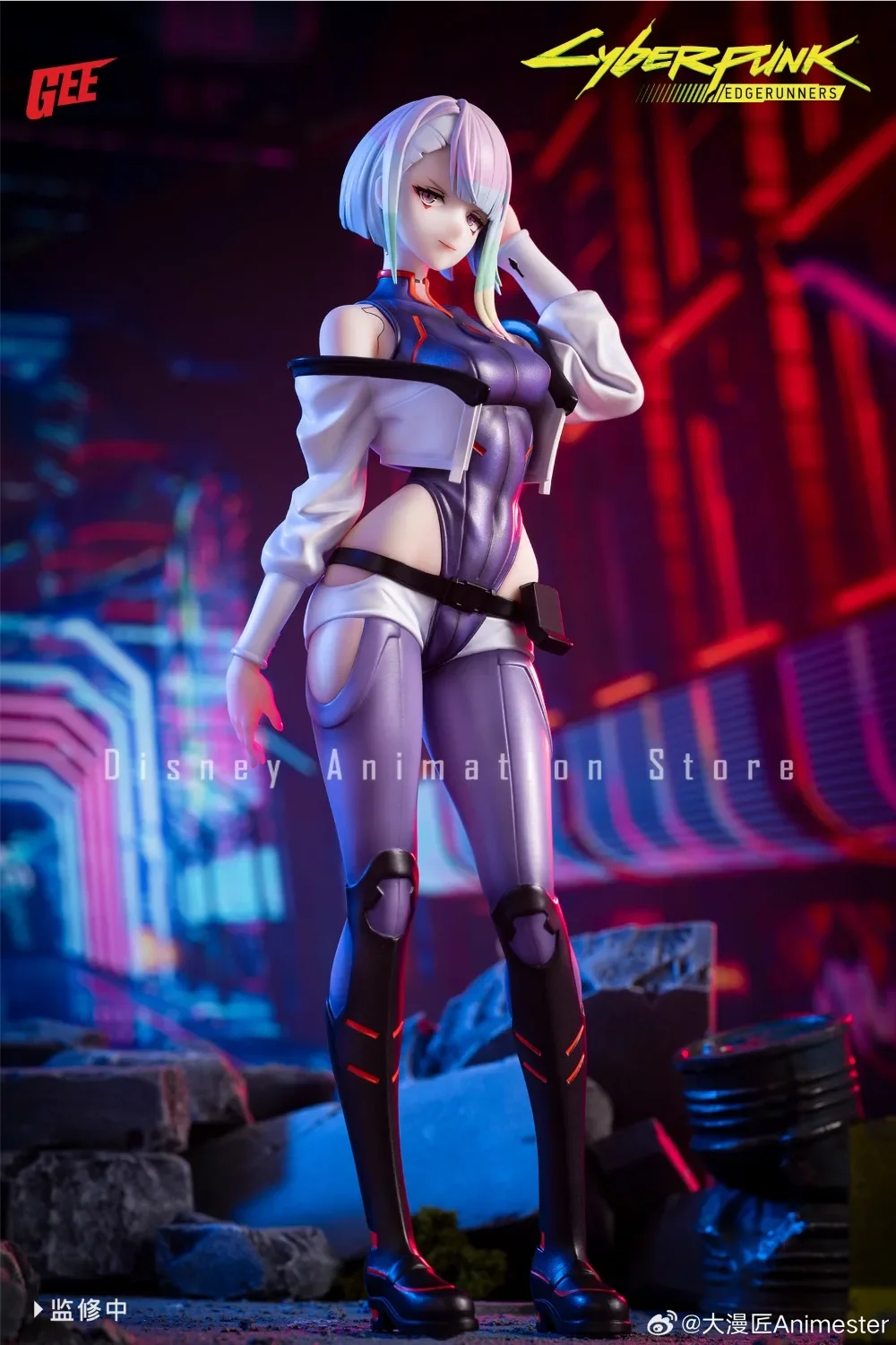 100% Originele AniMester 1/7 GEE CYBERPUNK: EDGERUNNERS LUCY PVC 24 CM Anime Actiefiguren Model Collectie Speelgoed Kawaii Hobby