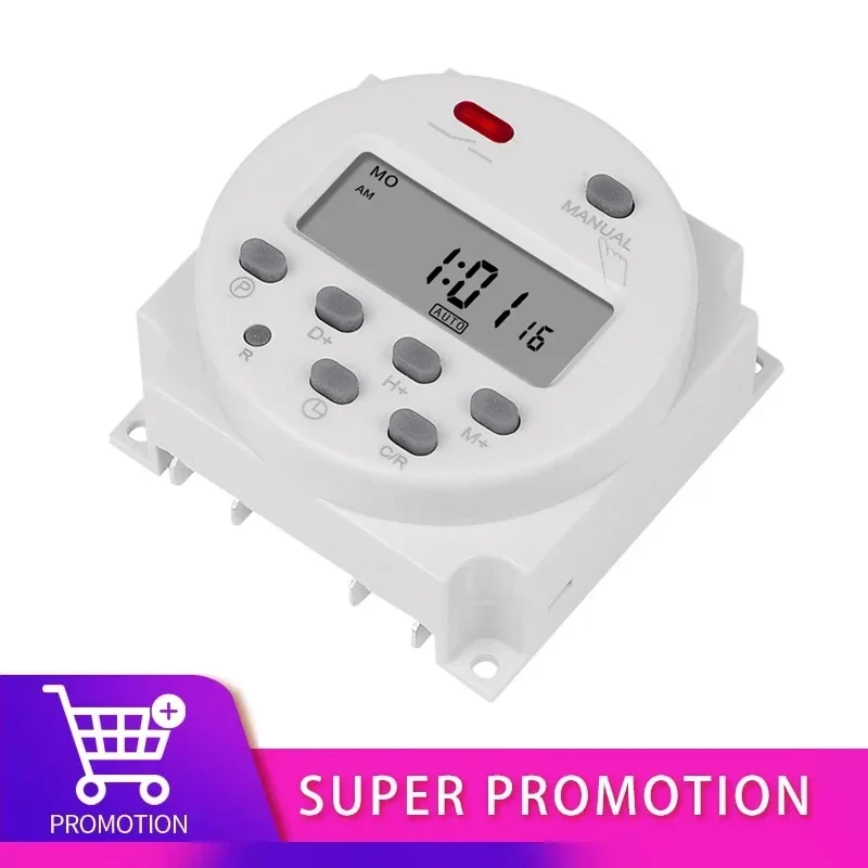 220V 110V 24V 12V CN101A Digital LCD Power Timer Programmable Time Switch Relay 16A CN101 Timer Switch