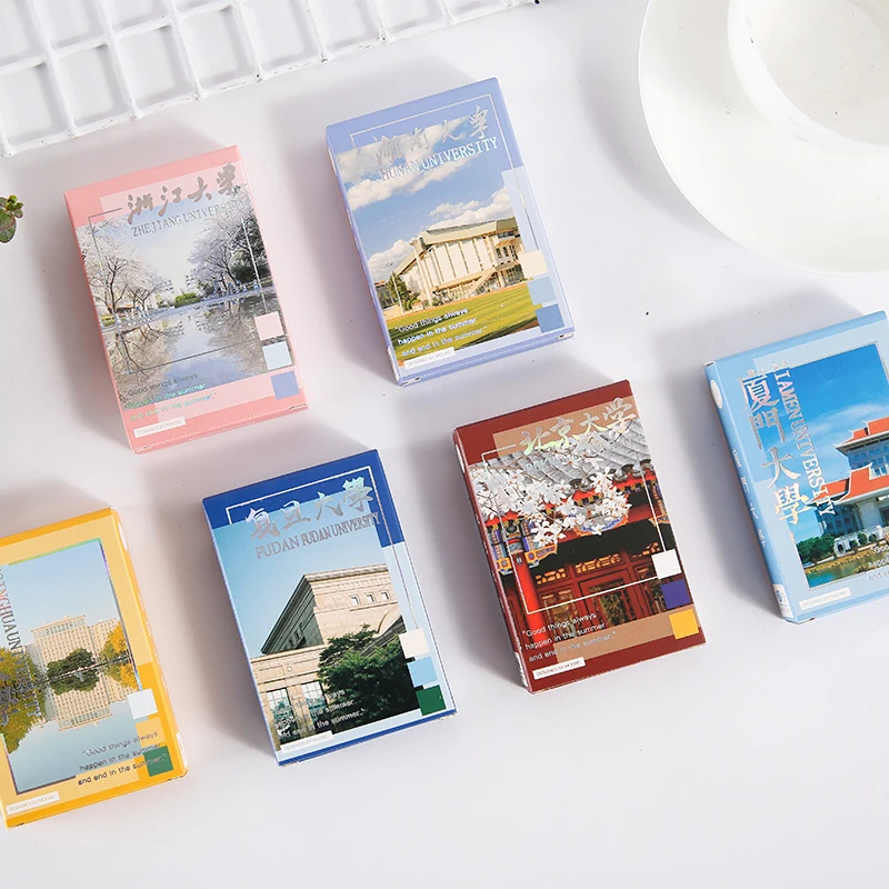 27 Pcs/Set Famous Chinese Universities Series Lomo Card Creative Tsinghua University Mini Photo Card Gift Stationery