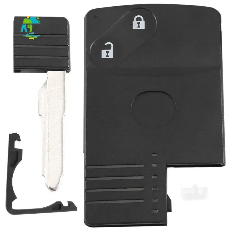 A09E-2 Button Smart Card Remote Key Shell Case For Mazda 5 6 CX-7 CX-9 RX8 Miata